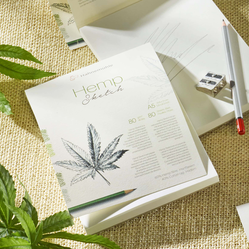 Bloco Desenho Hemp Sketch - A5 - 80 Folhas - 80g/m² - Cânhamo E Algodão